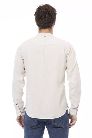 Baldinini Trend White Rayon Men Shirt