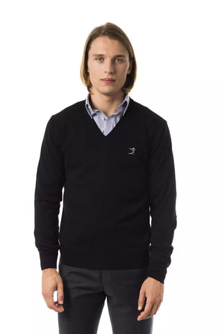 Uominitaliani Black Wool Men Sweater