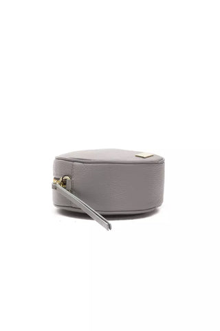 Pompei Donatella Gray Leather Women Crossbody Bag