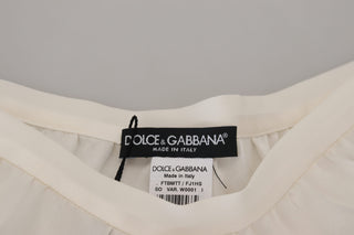 Dolce &amp; Gabbana Elegant White Lace Lingerie Shorts