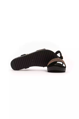 Péché Original Gold Textile Women Sandal