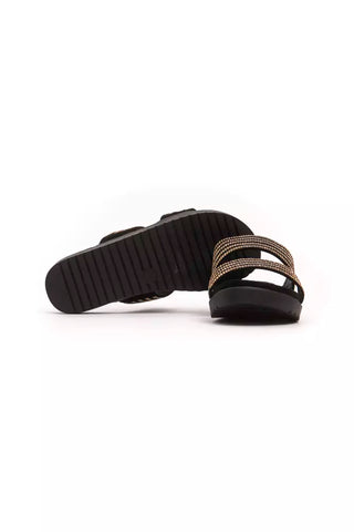 Péché Original Gold Textile Women Sandal