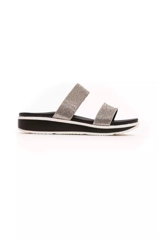 Péché Original Silver Textile Women Sandal