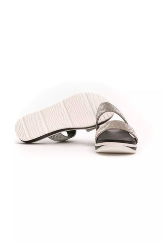 Péché Original Silver Textile Women Sandal