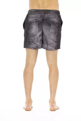 Just Cavalli Black Polyester Men Swim Short