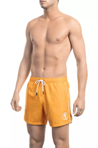 Bikkembergs "Orange Polyester Men Swim Short"