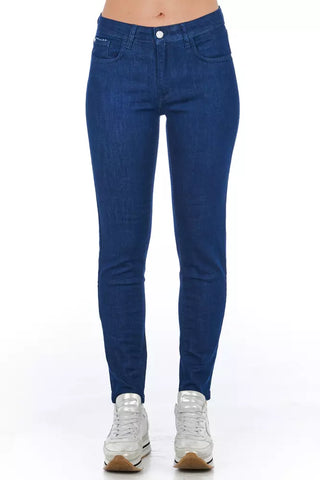 Frankie Morello Blue Cotton Women Jeans