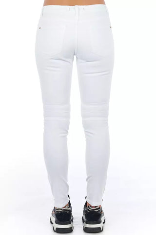 Frankie Morello White Cotton Women Jeans