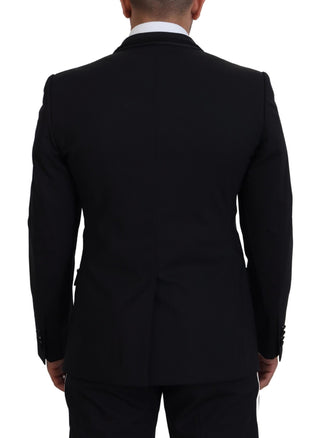 Dolce &amp; Gabbana Elegant Black Silk-Lined Evening Blazer