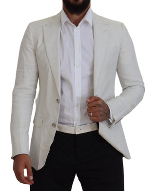 Dolce &amp; Gabbana Elegant White Sicilia Single Breasted Blazer