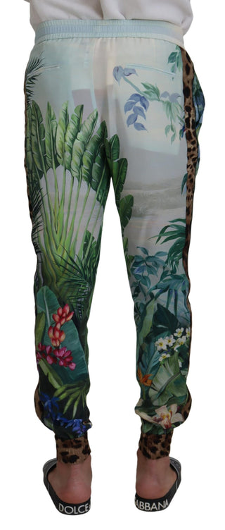 Dolce & Gabbana Multicolor Silk Statement Pants