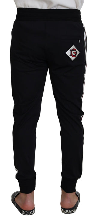 Dolce &amp; Gabbana Chic Black Cotton Designer Trousers