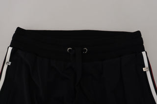 Dolce &amp; Gabbana Chic Black Cotton Designer Trousers