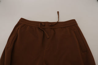 Dolce &amp; Gabbana Elegant Brown Cashmere Jogger Pants