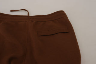 Dolce &amp; Gabbana Elegant Brown Cashmere Jogger Pants