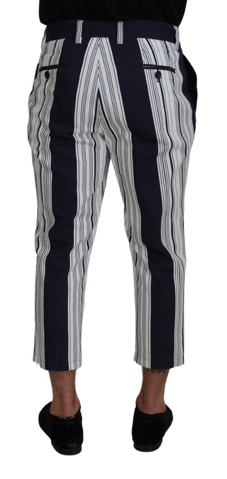 Dolce &amp; Gabbana Elegant Striped Cotton Pants for Men