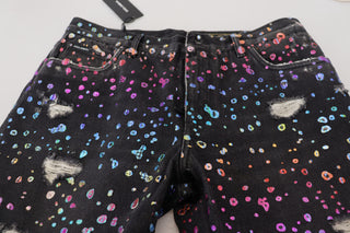 Dolce &amp; Gabbana Elegant Multicolor Printed Denim Pants