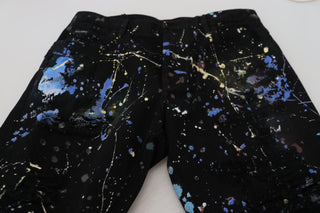 Dolce &amp; Gabbana Exquisite Color Splash Print Denim Pants