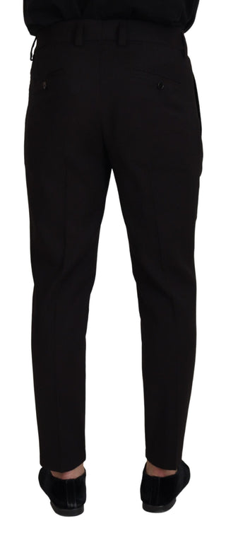 Dolce &amp; Gabbana Elegant Black Virgin Wool Trousers