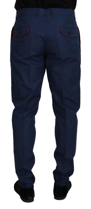 Dolce & Gabbana Elegant Blue Cotton Silk Pants