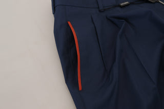 Dolce & Gabbana Elegant Blue Cotton Silk Pants