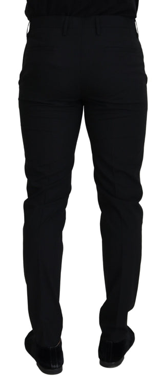 Dolce &amp; Gabbana Elegant Black Wool-Blend Trousers