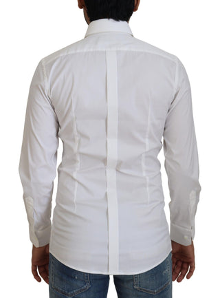 Dolce &amp; Gabbana Dazzling White Slim Fit Dress Shirt