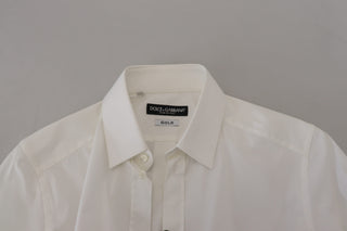 Dolce &amp; Gabbana Dazzling White Slim Fit Dress Shirt