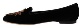 Dolce &amp; Gabbana Elegant Patent Leather Flat Shoes