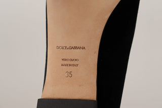 Dolce &amp; Gabbana Elegant Patent Leather Flat Shoes