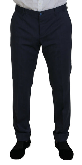 Dolce &amp; Gabbana Elegant Blue Martini Men's Slim Fit Suit