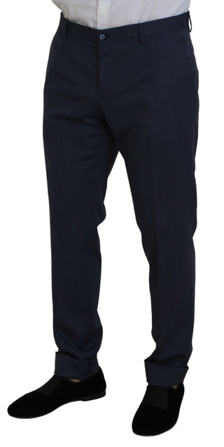 Dolce &amp; Gabbana Elegant Blue Martini Men's Slim Fit Suit