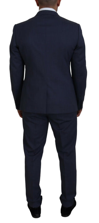 Dolce &amp; Gabbana Elegant Blue Martini Men's Slim Fit Suit