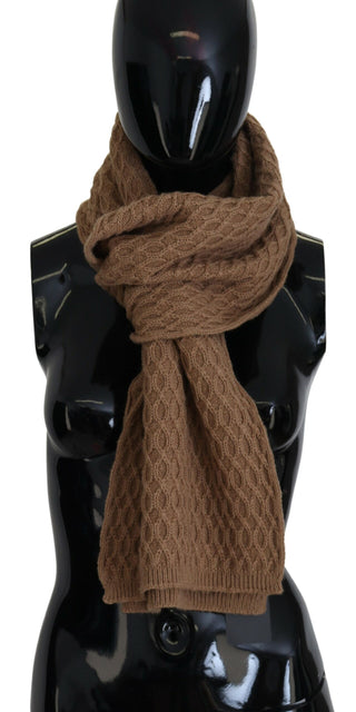 Dolce &amp; Gabbana Elegant Dark Brown Knitted Scarf