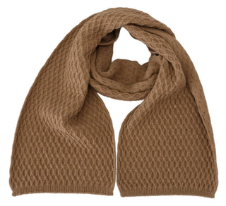 Dolce &amp; Gabbana Elegant Dark Brown Knitted Scarf