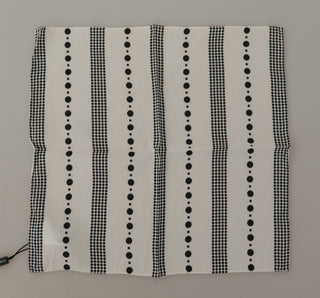 Dolce &amp; Gabbana Elegant Dotted Stripe Men's Square Scarf