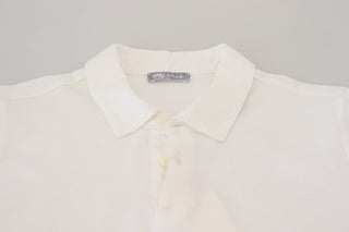 FRADI Elegant White Cotton Polo T-Shirt