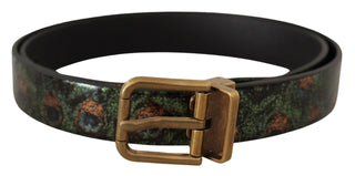 Dolce &amp; Gabbana Elegant Black Grosgrain Leather Belt