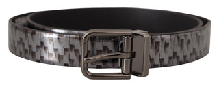 Dolce &amp; Gabbana Sleek Italian Leather Belt in Sophisticated Grey