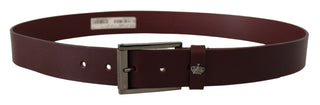 Dolce &amp; Gabbana Elegant Brown Leather Designer Belt