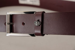 Dolce &amp; Gabbana Elegant Brown Leather Designer Belt