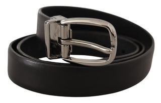 Dolce &amp; Gabbana Elegant Black Leather Designer Belt