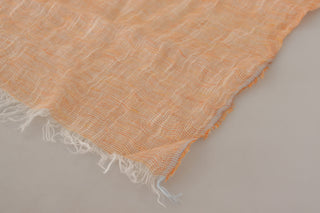 Malo Elegant Peach Linen Scarf