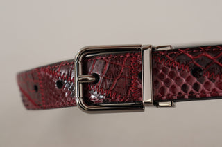 Dolce &amp; Gabbana Elegant Red Exotic Leather Belt