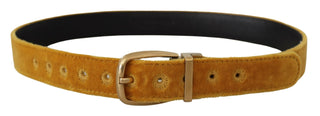 Dolce &amp; Gabbana Elegant Velvet Gold Buckle Women's Belt