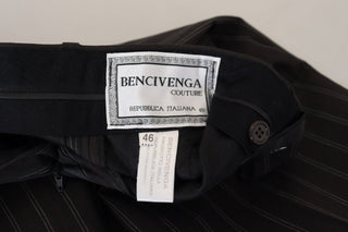 BENCIVENGA Elegant Striped Viscose Dress Pants for Men