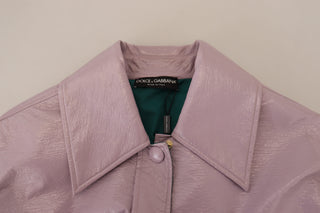 Dolce & Gabbana Chic Purple Cropped Jacket - A Style Statement