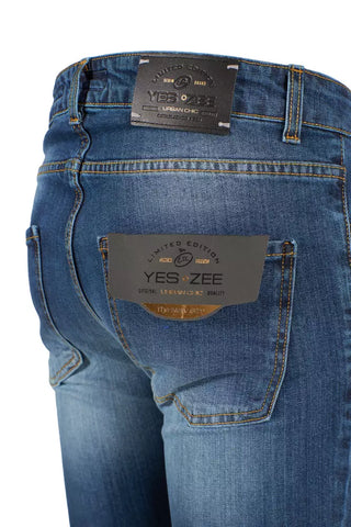 Yes Zee Blue Cotton Men's Slim-Fit Jeans