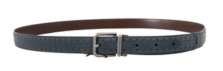 Dolce &amp; Gabbana Elegant Blue Leather Men's Belt