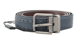 Dolce &amp; Gabbana Elegant Blue Leather Men's Belt